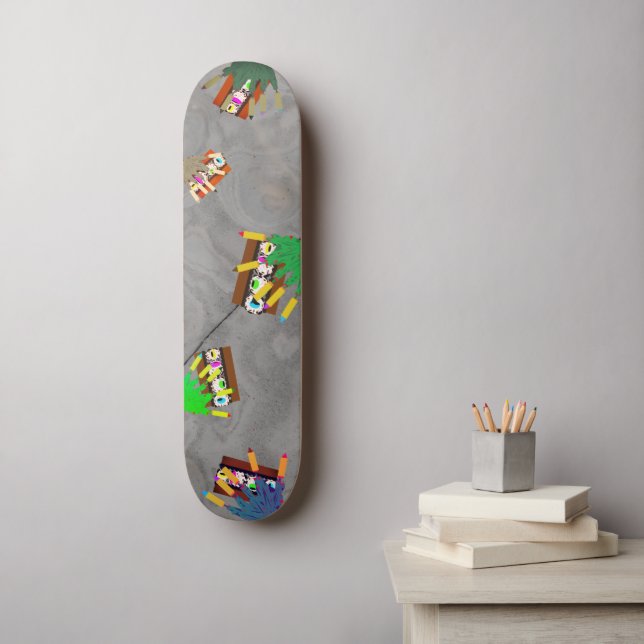 Tous mes amis sont des Zombies Skateboard (Art mural)