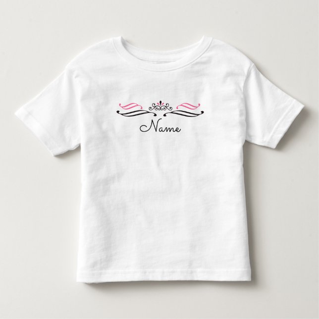 Tous Petits Joli T-shirt princesse personnalisé pour les tout- (Devant)
