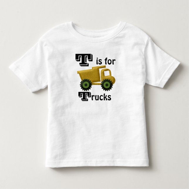Tous Petits T est pour les camions t-shirt tout-petits (Devant)