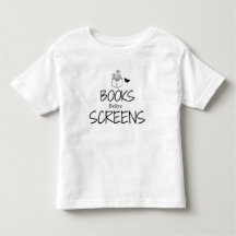 T-shirt pour tout-petit « Livres avant les écrans