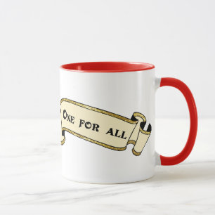 Tous pour un, un pour toute la tasse de bannière