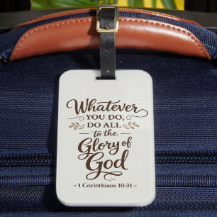 Tout à la gloire de Dieu Étiquette de bagage