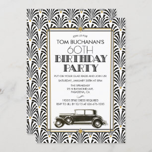 TOUT ÂGE - Anniversaire Art Déco Gatsby invitation