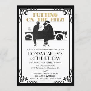 TOUT ÂGE - Anniversaire Art Déco Gatsby invitation