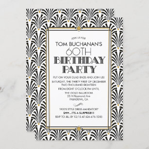 TOUT ÂGE - Anniversaire Art Déco Gatsby invitation