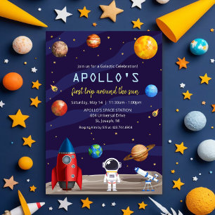 TOUT ÂGE - Astronaut Boy Anniversaire Invitation