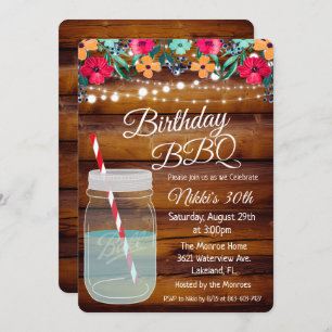 TOUT ÂGE - BBQ Mason Jar Invitation