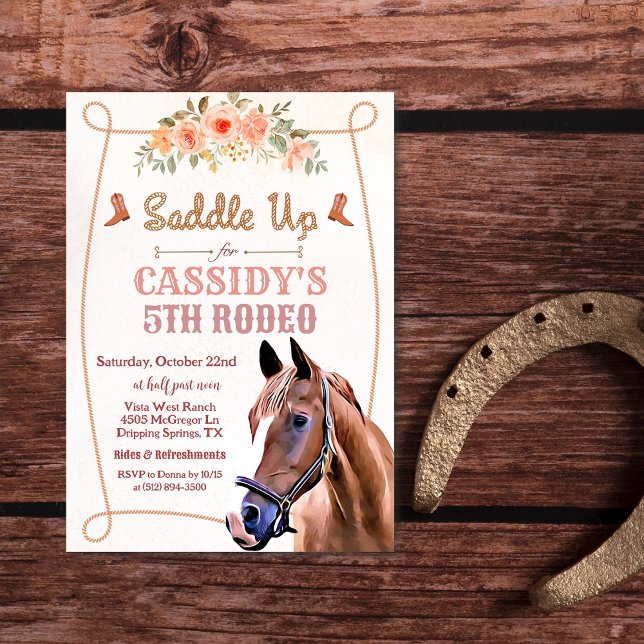 TOUT ÂGE - Cheval Anniversaire Fête Invitation (Créateur téléchargé)