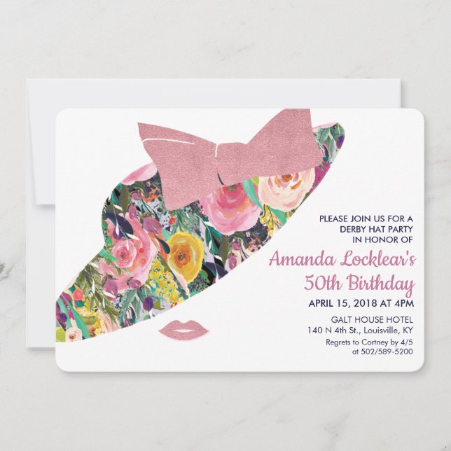 TOUT ÂGE - Derby Anniversaire Fête Invitation (Devant)