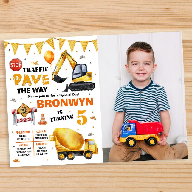 TOUT ÂGE - En construction Invitation d'anniversai (Créateur téléchargé)