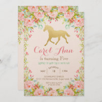 TOUT ÂGE / ÉVÉNEMENT - Cheval Floral Invitation