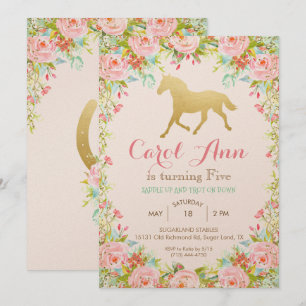 TOUT ÂGE / ÉVÉNEMENT - Cheval Floral Invitation