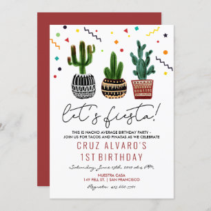 TOUT ÂGE - Fiesta Cactus Invitation d'anniversaire