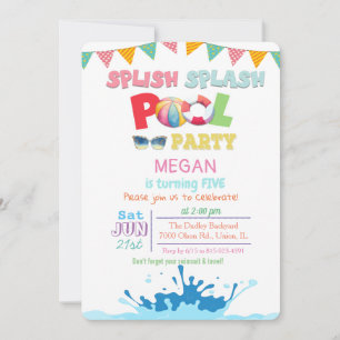 TOUT ÂGE - Invitation à la fête piscine Splish Spl