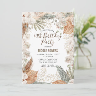 TOUT ÂGE - Invitation d'anniversaire florale Boho