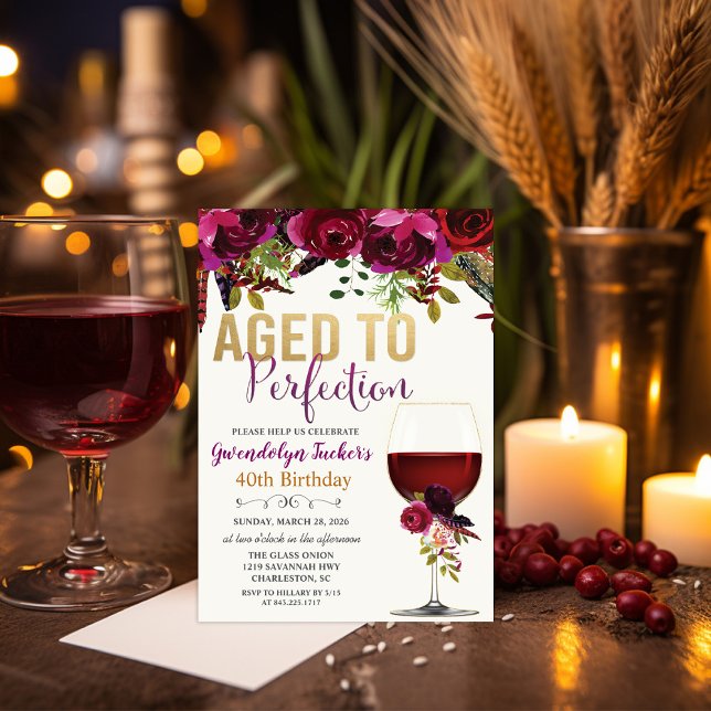TOUT ÂGE - Invitation d'anniversaire Vieilli à la  (Créateur téléchargé)