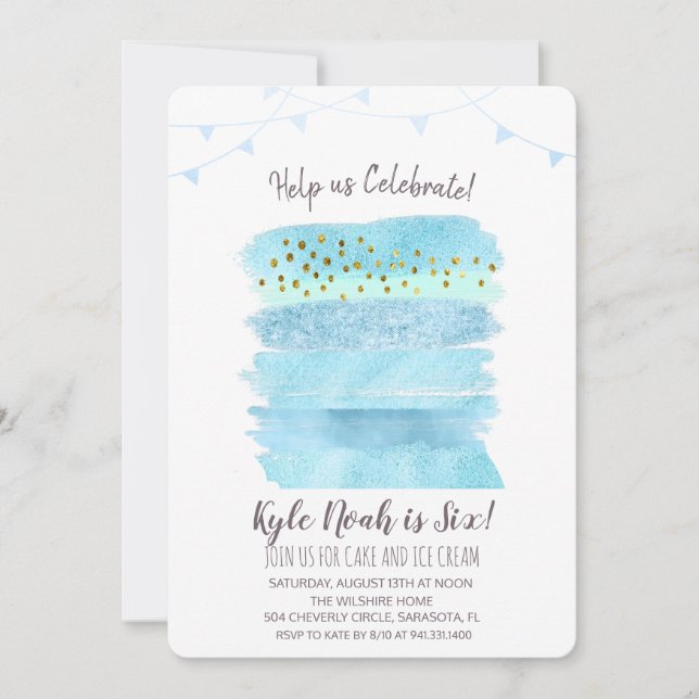 TOUT ÂGE - Invitation de gâteau d'anniversaire (Devant)