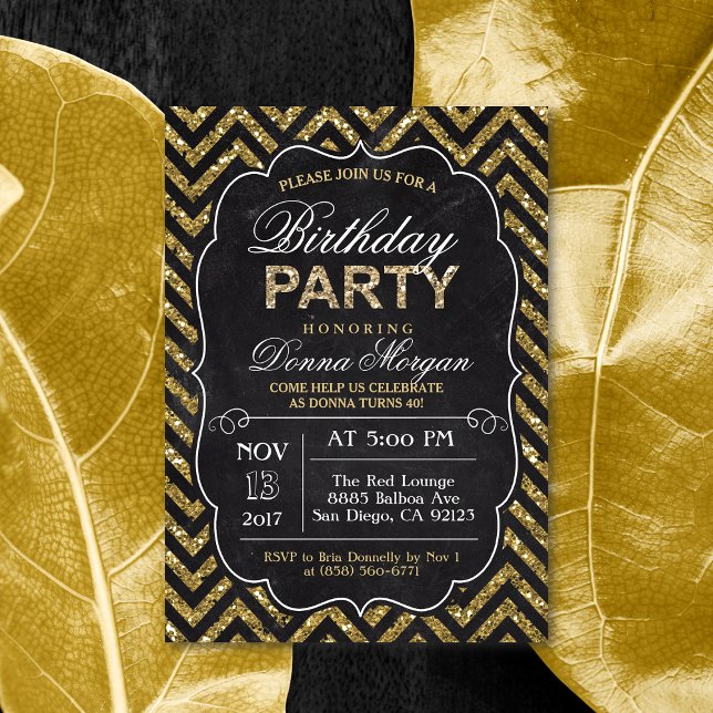 TOUT ÂGE - Invitation pailletée pour fête d'annive (Créateur téléchargé)