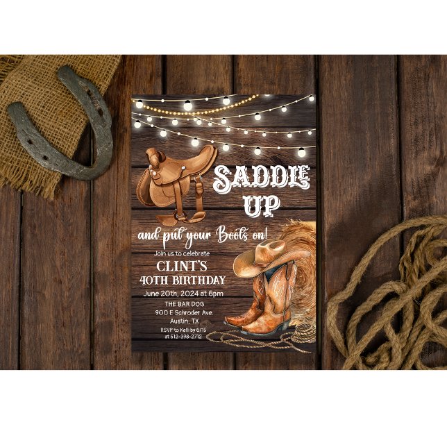 TOUT ÂGE - Invitation Western Saddle Up (Créateur téléchargé)