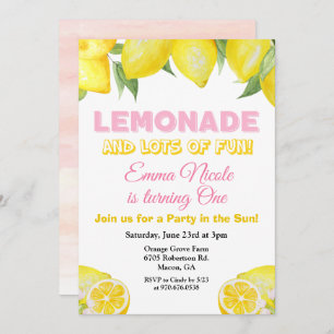 TOUT ÂGE - Lemon Lemonade Invitation d'anniversair