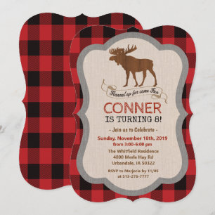 TOUT ÂGE - Moose Boy Invitation d'anniversaire