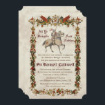 TOUT ÂGE - Renaissance médiévale Invitation d'anni<br><div class="desc">Moyen Âge Moyen Age Moyen Age Sombre Tournoi Jousting Knight Dragons Vintage Anniversaire Invitation</div>