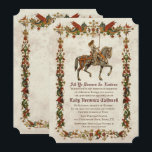 TOUT ÂGE - Renaissance médiévale Invitation d'anni<br><div class="desc">Moyen Âge Moyen Age Moyen Age Sombre Tournoi Jousting Knight Dragons Vintage Anniversaire Invitation</div>