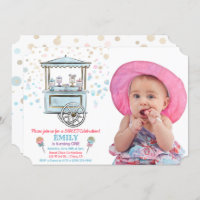 TOUT ÂGE - Sweet Candy Shop Invitation d'anniversa