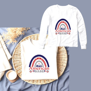 Tout American Babe Rouge Bleu Bleu Patriotique Arc