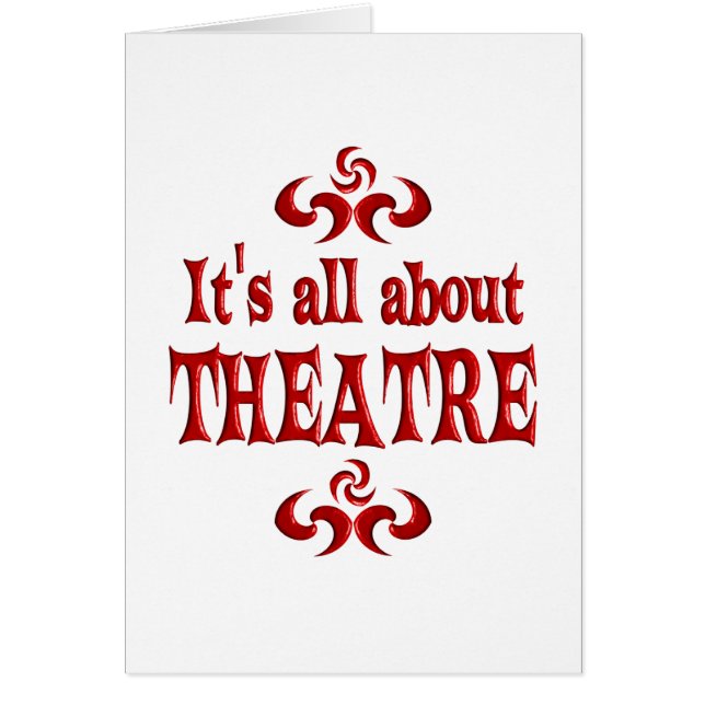 TOUT AU SUJET DU THÉÂTRE (Devant)