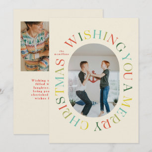 Tout autour Joyeux Noël Carte photo coloré