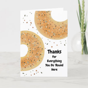 Tout bagel Carte de remerciements pliée