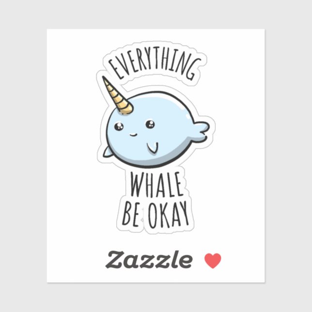 Tout Baleine être d'accord Sticker (Feuille)