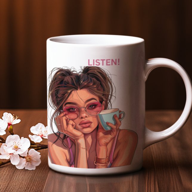 "Tout ce que je dis ou fais avant le café" Mug (Anything I say or do before coffee, I don't )