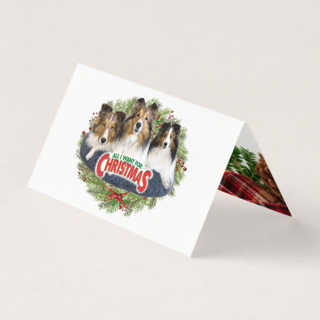 "Tout ce que je veux pour Noël" - Carte pliée (Front)