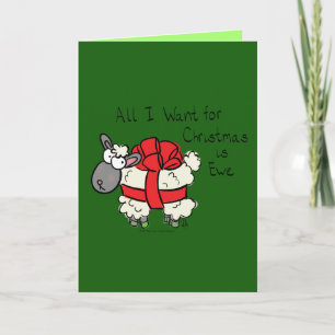 Tout ce que je veux pour Noël c'est brebis Carte
