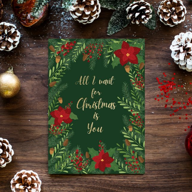 Tout ce que je veux pour Noël, c'est ta carte de v (<a href="http://www.freepik.com">Designed by Freepik</a>)