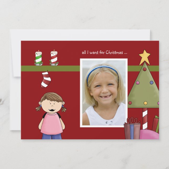 Tout ce que je veux pour Noël (g) Carte de vacance (Devant)