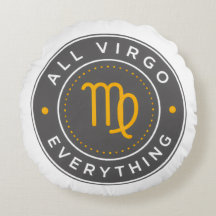 Tout Coussin Rond de Logo Officiel de Vierge