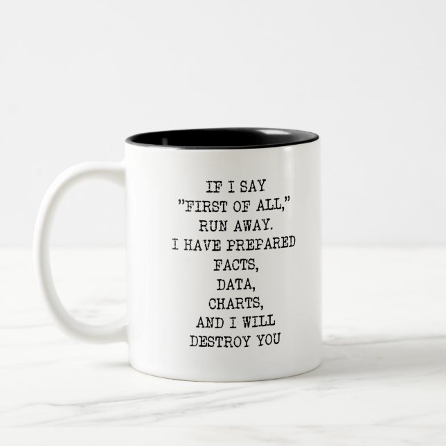 Tout d'abord Funny Mug Office Cadeau Coworker Cade (Gauche)