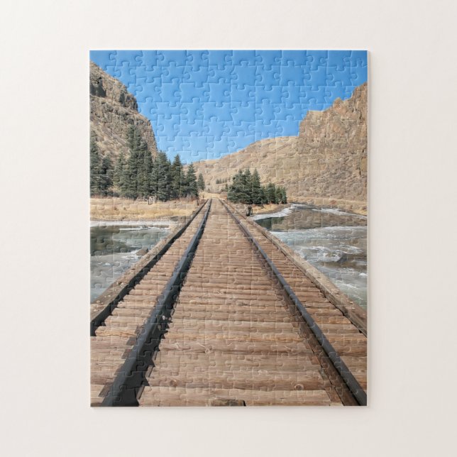 Tout droit sur la ligne - Puzzle ferroviaire (Vertical)