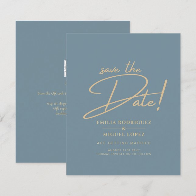 Tout-en-1 Elégant verre de mer Turquoise Mariage o (Devant / Derrière)