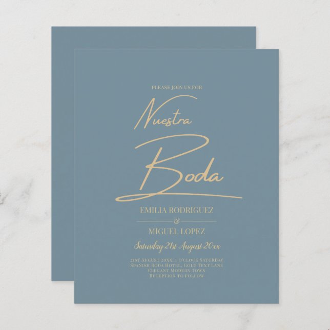 Tout-en-1 Elégant verre de mer Turquoise or Nuestr (Devant / Derrière)