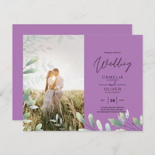 Tout-en-1 Mariage Feuille de verdure Photo Overlay