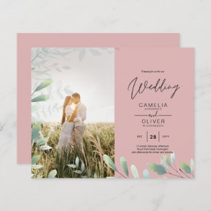 Tout-en-1 Mariage Feuille de verdure Photo Overlay
