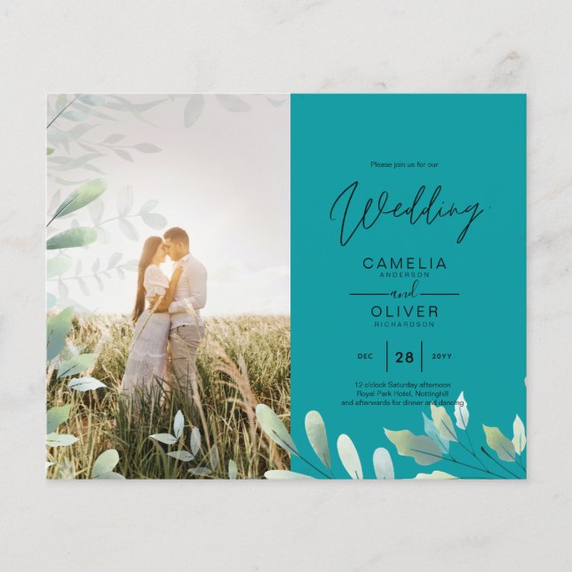 Tout-en-1 Mariage Feuille de verdure Photo Overlay (Devant)