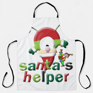 Tout-en-dessus Imprimer Tablier de Noël Père Noël 