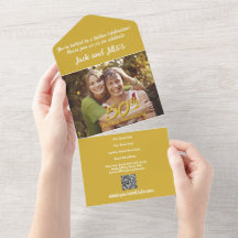 50e anniversaire All in One Wedding Invitation