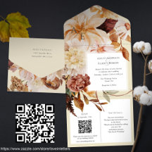 Automne Elegance, invitation mariage de automne av