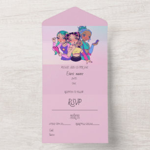 Tout En Un DIVAS GIRLS INVITATION personnalisable